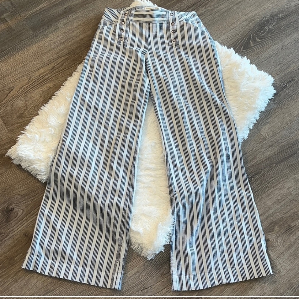 Londen Chino Low Rise Striped Pants Size 8 - Picture 2 of 4